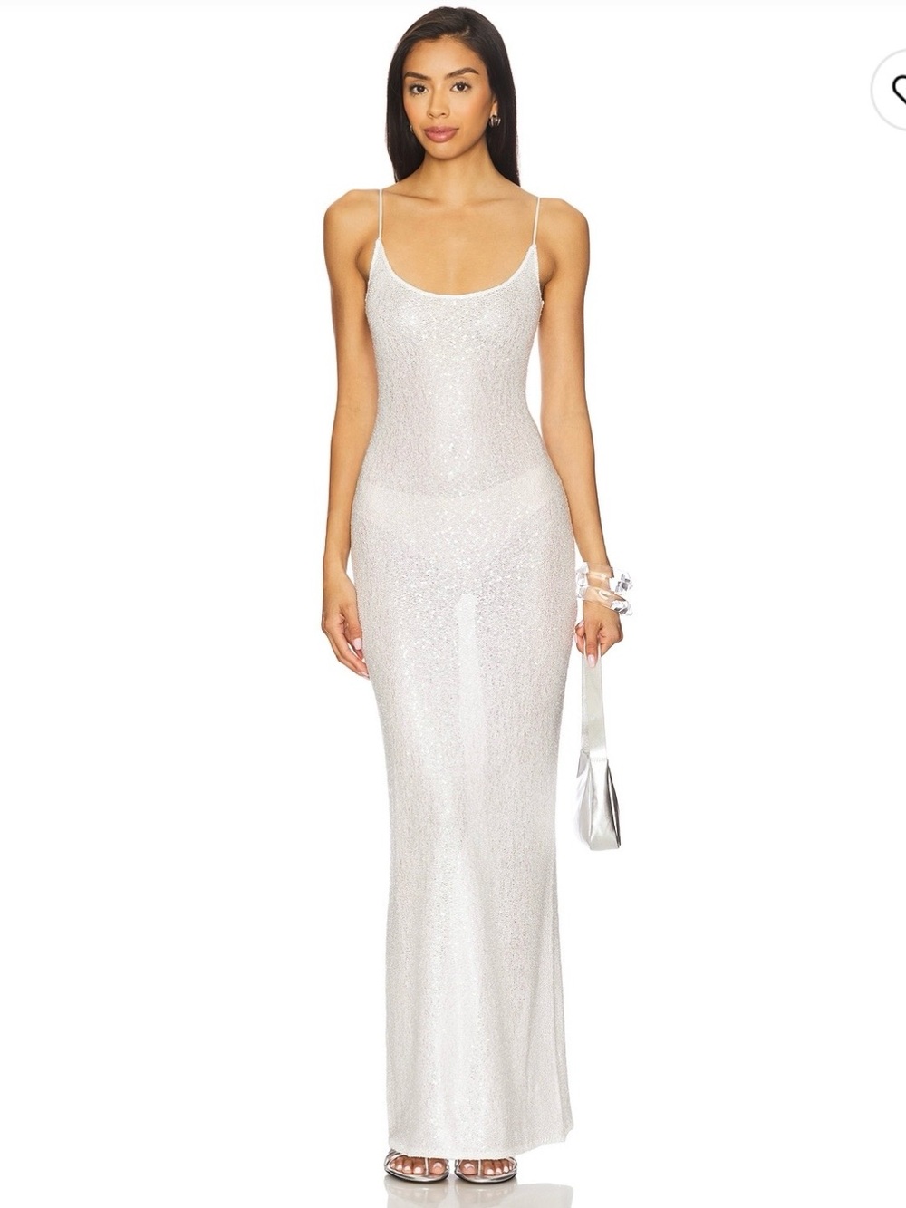 Sleeveless Sequin Slip Gown